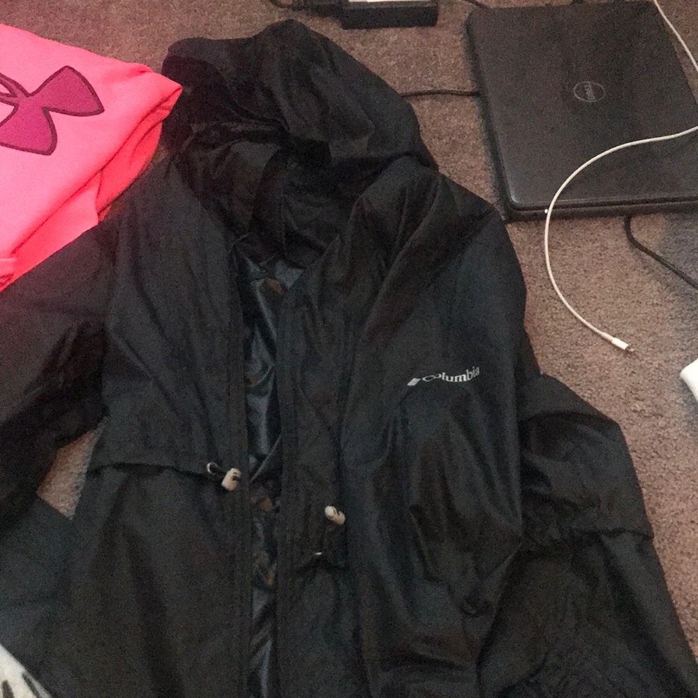 Black Columbia rain jacket